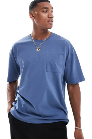 New Look Oversized pocket t-shirt in vintage indigo