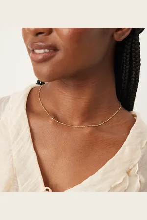 Daisy London Wave chain necklace in 18ct plated sterling silver
