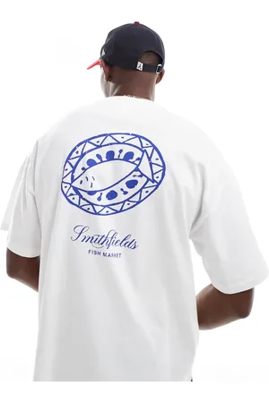 SELECTED Oversized t-shirt with market backprint in