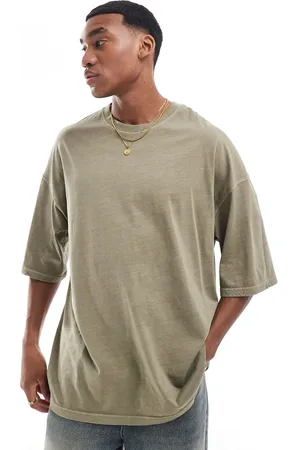 JACK & JONES Super oversized t-shirt in washed khaki