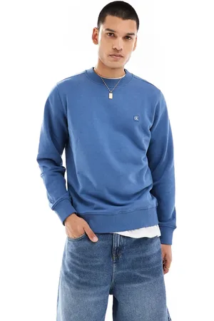 Calvin Klein Embroidered logo crew neck sweatshirt in mid