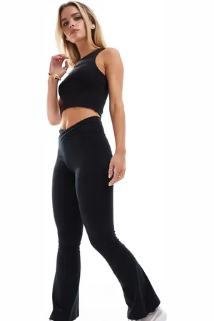 ASOS Petite soft touch slim kick legging with wrap waist in