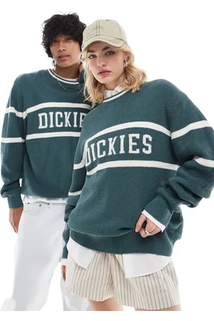 Dickies Melvern knitted sweater in dark and off white - exclusive to ASOS
