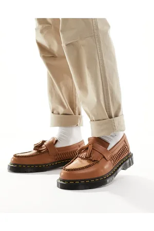 Dr. Martens Adrian woven tassel loafers in tan