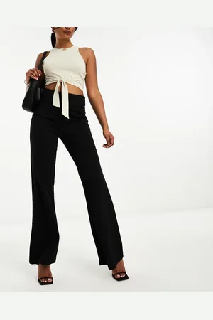 Y.A.S Tailored zip front wide leg trousers in
