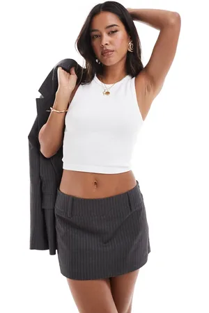 ONLY Mini skort co-ord in charcoal pinstripe