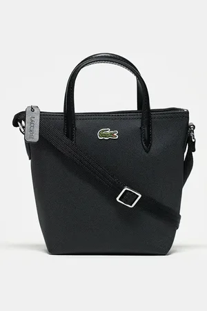 Lacoste Leather cross body bag with top handle in