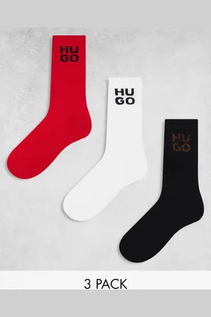 HUGO BOSS HUGO Bodywear 3 pack socks in with holo logo print