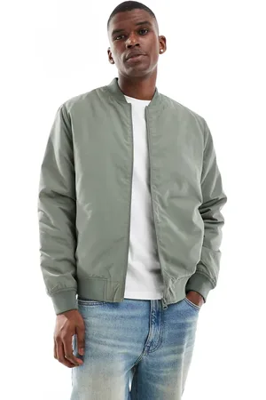 Only & Sons Zip through bomber jacket in sage