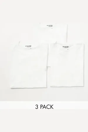 SELECTED 3 pack t-shirts in