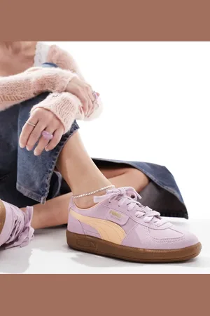 PUMA Palermo trainers in lilac and orange