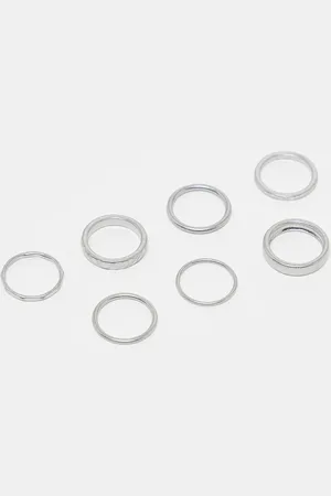 Weekday Pack of 7 mixed rings in