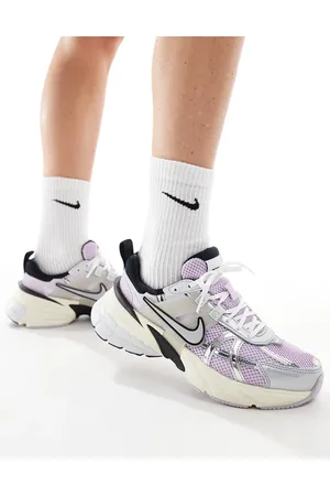 Nike V2K trainers in silver and