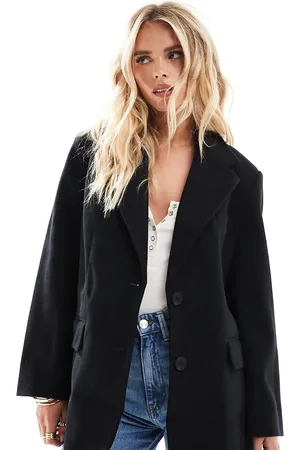 ASOS ASOS DESIGN Petite formal faux wool blazer in