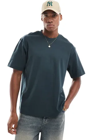 JACK & JONES Oversized heavy weight t-shirt in forest