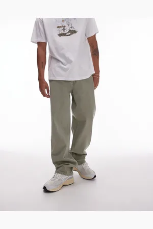 Topman Loose twill trousers in khaki