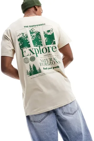 New Look Natural horizons tshirt in stone