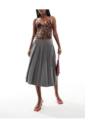 Motel Trisma pleated midi skirt in