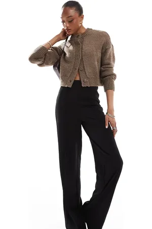 VERO MODA Pleat front wide leg trousers in