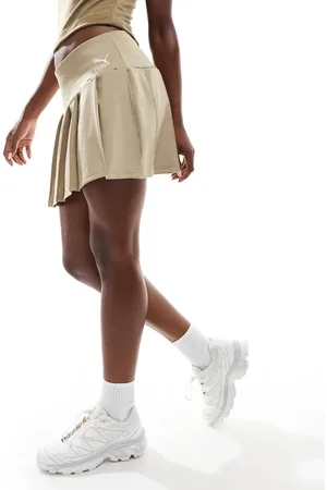 PUMA Classics pleated mini skirt in beige