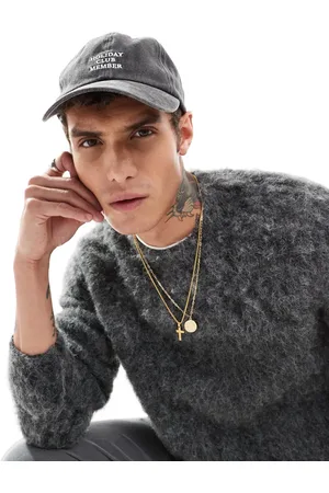 Bershka Washed cap in charcaol
