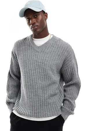 New Look V-neck jumper in dark