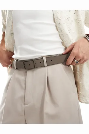 River Island Rubberised belt in khaki
