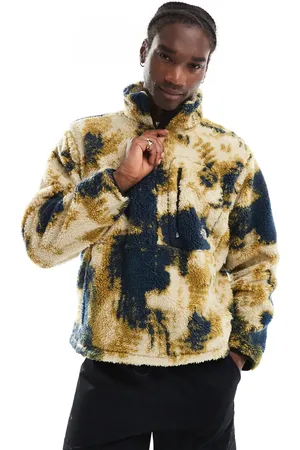 The North Face M66 extreme pile fleece quarter zip jacket in bleach dye print