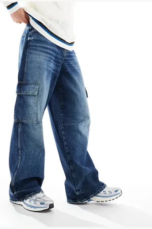ASOS Super baggy cargo jeans in dark wash