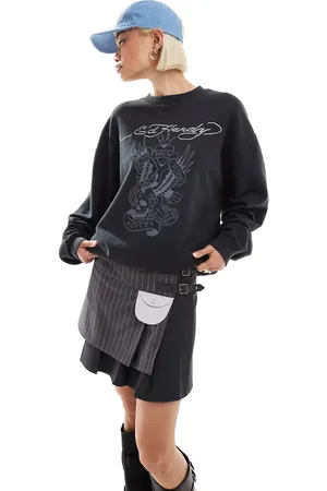 ED HARDY Relaxed NYC sweatshirt with loog graphic in