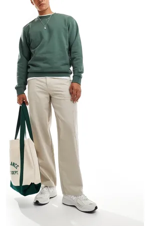 New Look Relaxed carpenter trousers in dove grey