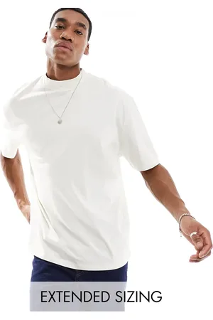 ASOS Essential oversized high neck t-shirt in cream