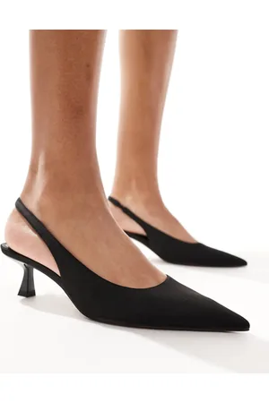 ASOS Stroll slingback mid heeled shoes in
