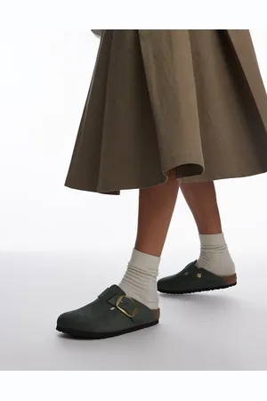Birkenstock Boston big buckle clogs in thyme