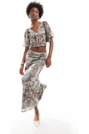 Miss Selfridge Floral print maxi skirt