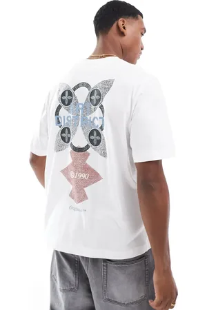 JACK & JONES Oversized t-shirt with art district back print in
