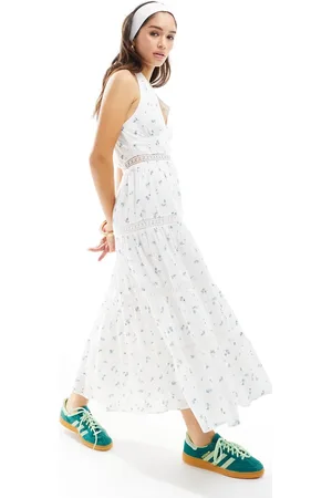 Cotton On Cotton On halter neck maxi prairie dress in soft ditsy