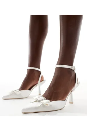 Be Mine Bridal Natelle kitten heel mules in ivory