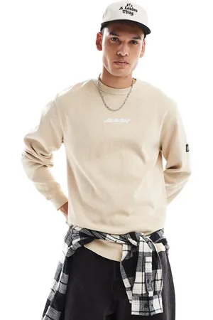 Santa Cruz Long sleeve waffle logo t-shirt in beige