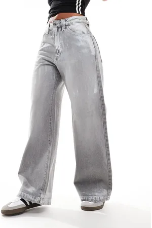 Cotton On Cotton On super baggy jeans in ash grey metallic denim