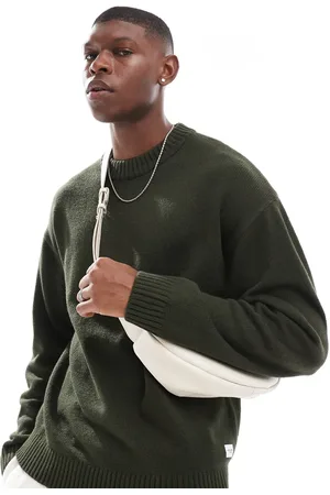JACK & JONES Oversized chunky rib crew neck jumper in