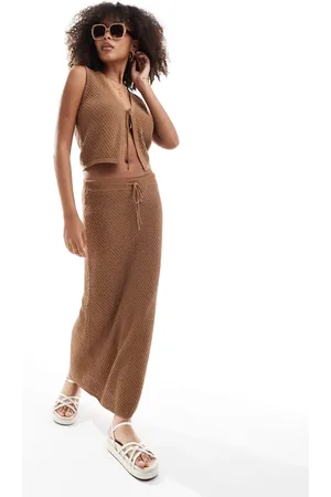 Rhythm Josie knit maxi skirt co-ord in