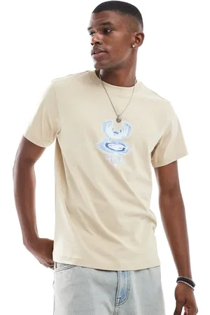 Weekday Oversized boxy fit t-shirt with eagle graphic print in beige