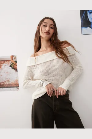 Weekday Lori off shoulder lightweight knit jumper in