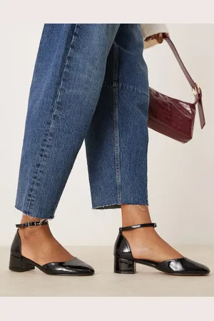 ASOS Syrup mid block heeled shoes in patent