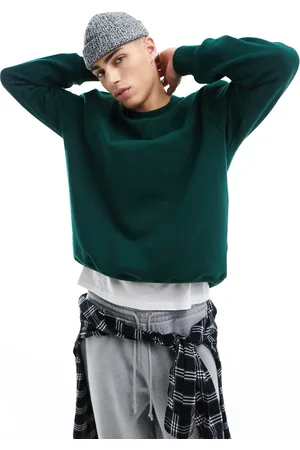 ASOS Heavyweight oversized sweatshirt 400gsm in dark