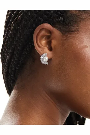 True Decadence Pearl and crystal stud earrings in