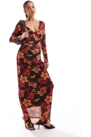 ONLY Reversible maxi dress in dark floral