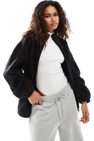 Weekday Lea oversized zip through fleece in