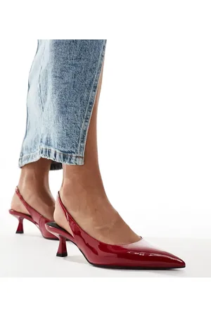 ASOS Stroll slingback mid heeled shoes in